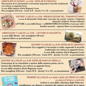 ☀️ Vi presentiamo il programma estivo di Stacciaminaccia ☀️